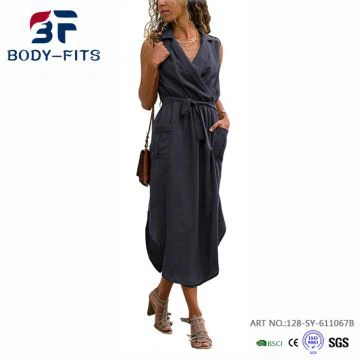 Dameskjorte kjole uten erme